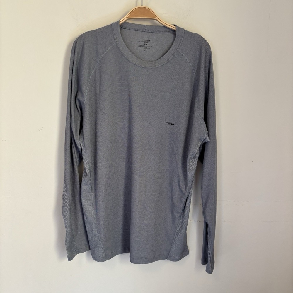 Patagonia Men's Base Layer Shirt Gray Capilene‎ Lightweight Hiking XL